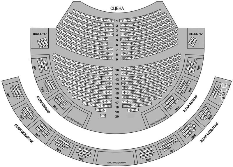 Филармония план рассадки