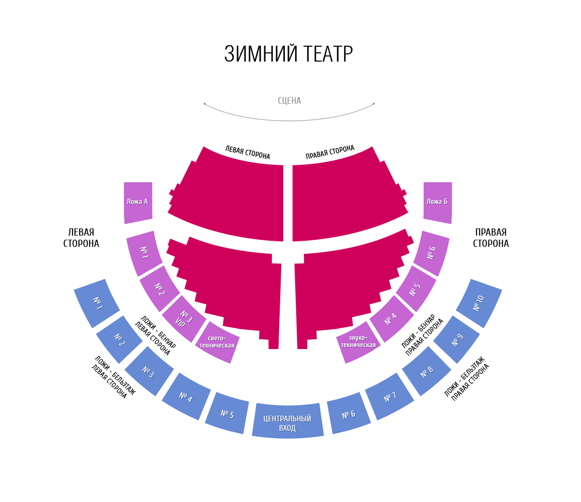 Зимний театр схема зала